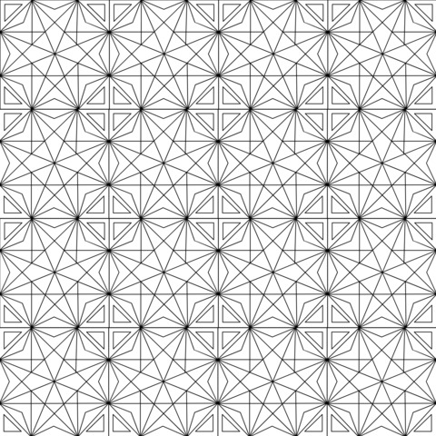 Vibrant Geometric Pattern Coloring Page