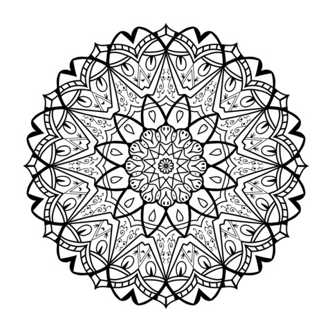 Beautiful Mandala Coloring Page