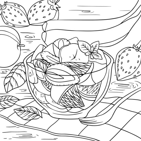 Fruit Salad Coloring Page