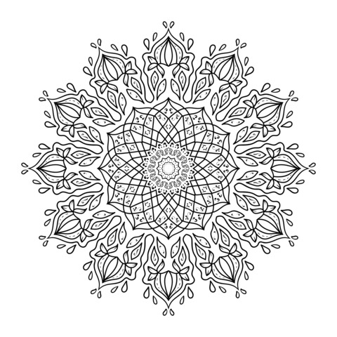 Lindo Página de Colorir Mandala