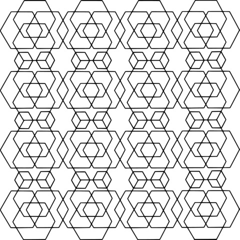 Geometric Pattern Coloring Page