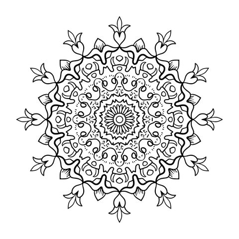 Linda Página de Colorir Mandala