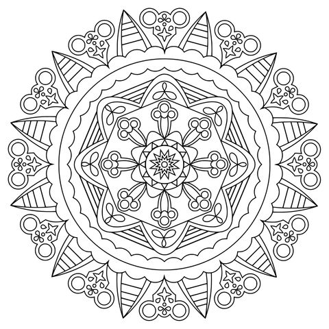 Linda Página de Colorir Mandala