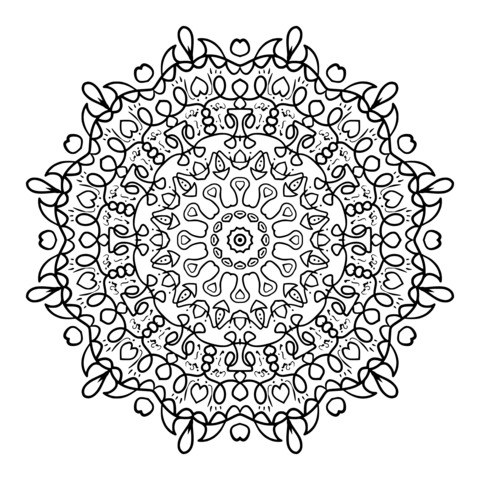 Padrão de Mandala Colorido