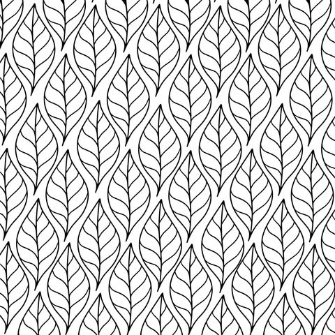 Colorful Leaf - shaped Pattern Coloring Page