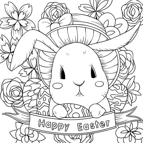 Easter Bunny Coloring Page