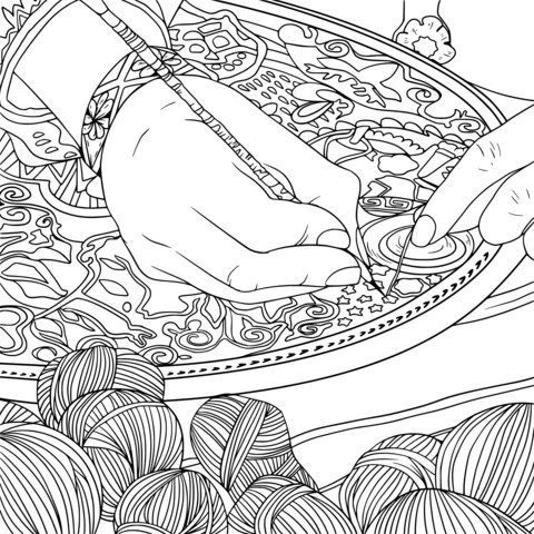 Creative Coloring Page: Start Drawing Colorful Patterns