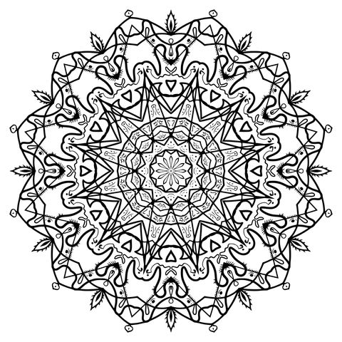 Beautiful Colored Mandala Coloring Page