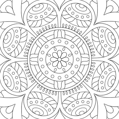 Padrão de Mandala Colorido