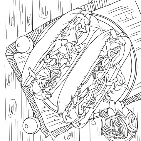 Delicious Hot Dogs Illustration