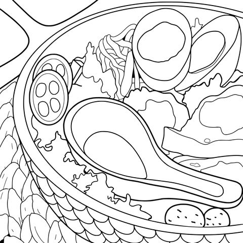 Delicious Meal Coloring Page