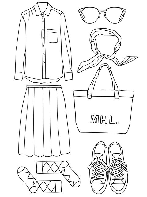 Fashion Clothing Coloring Page