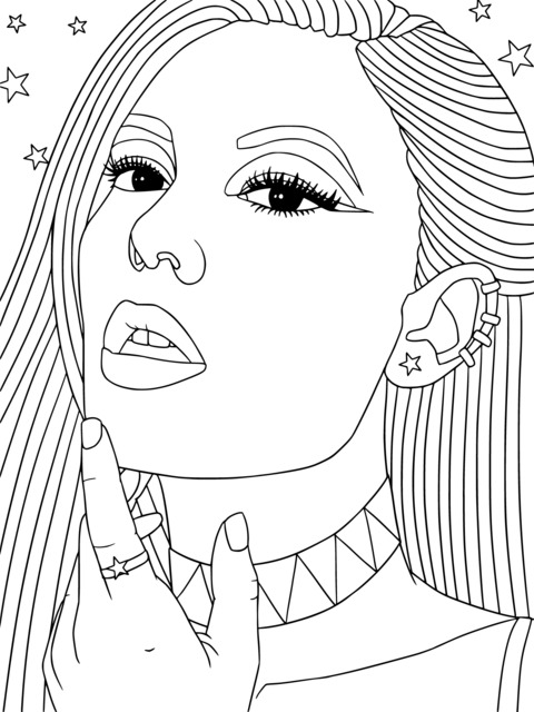 Fashionable Woman Coloring Page