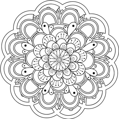 Hermoso Patrón Mandala Colorido