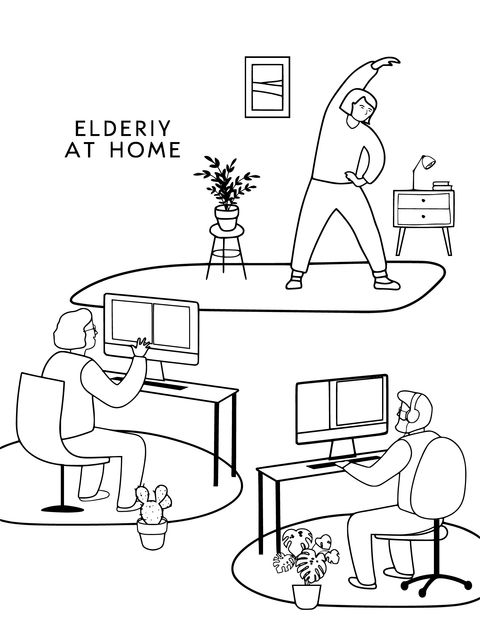 Illustrations of the Elderly's Home - based Activities