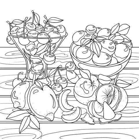 Fruit - themed Coloring Page