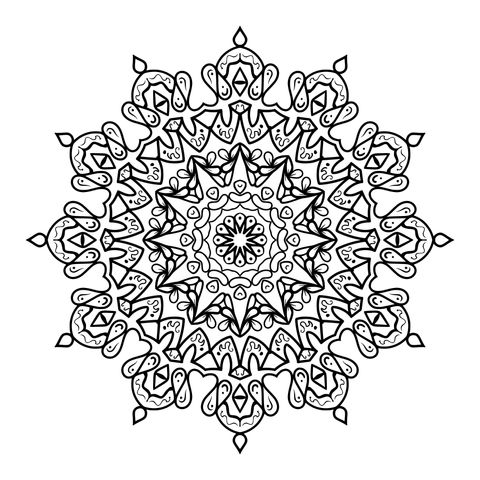 Linda Página de Colorir Mandala