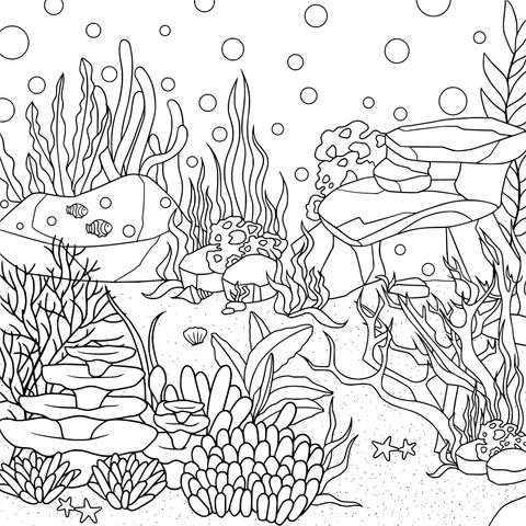 Underwater World Coloring Page