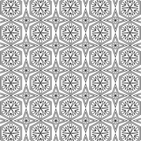 Vibrant Geometric Pattern Coloring Page