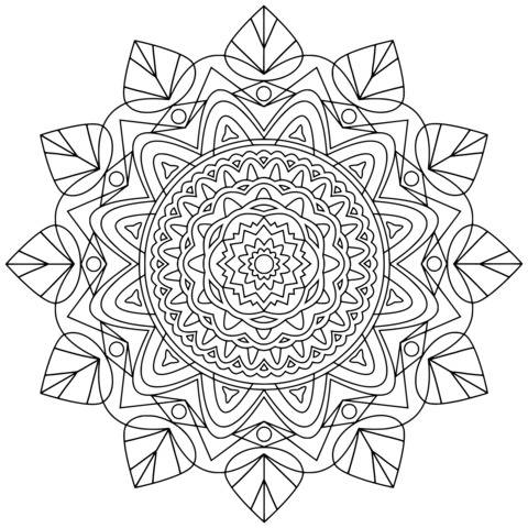 Beautiful Mandala Coloring Page