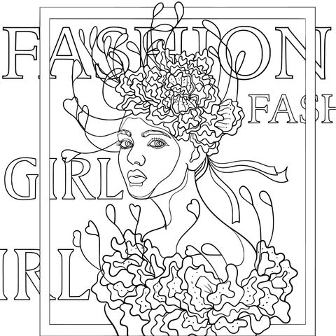 Fashion Girl Coloring Page