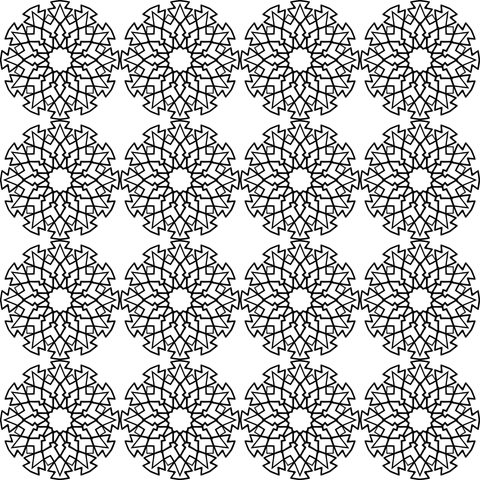 Vibrant Geometric Flower Coloring Page