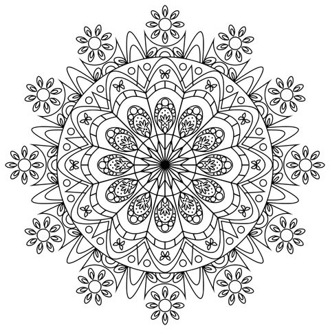 Padrão de Mandala Colorido