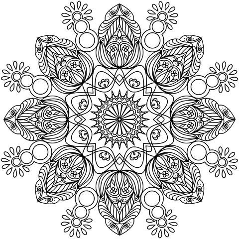 Exquisite Mandala Coloring Page