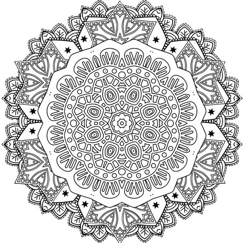 Padrão de Mandala Colorido