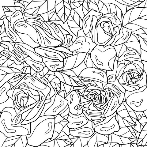 Beautiful Rose Coloring Page