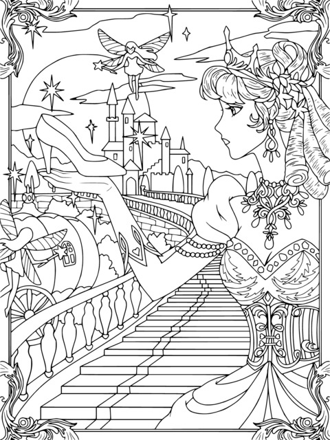 Princess Fairy - Tale Themed Coloring Page