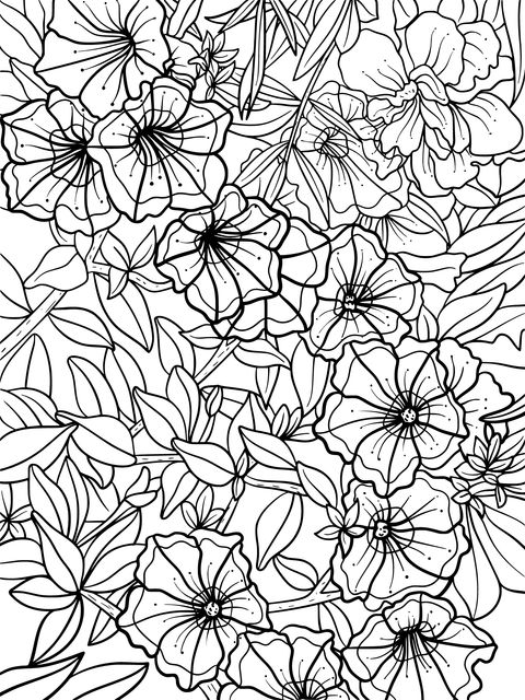 Colorful Flower Coloring Page