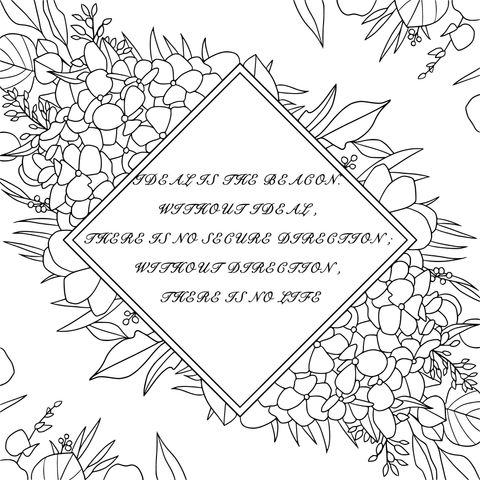 Floral - themed Coloring Page