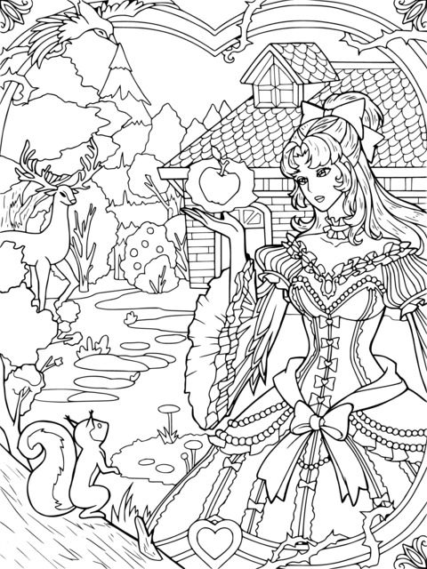 Fairytale Princess Coloring Page