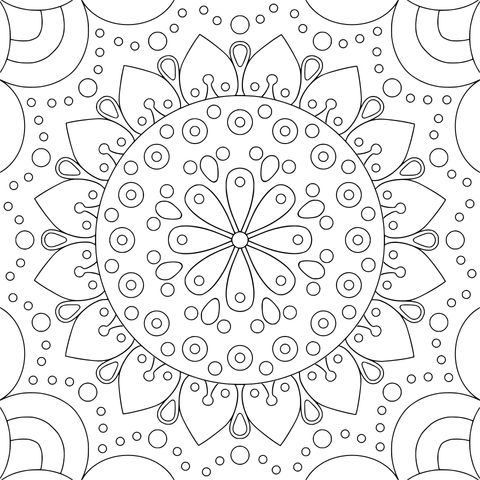 Bonita página de colorear mandala