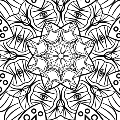 Vibrant Mandala Coloring Page