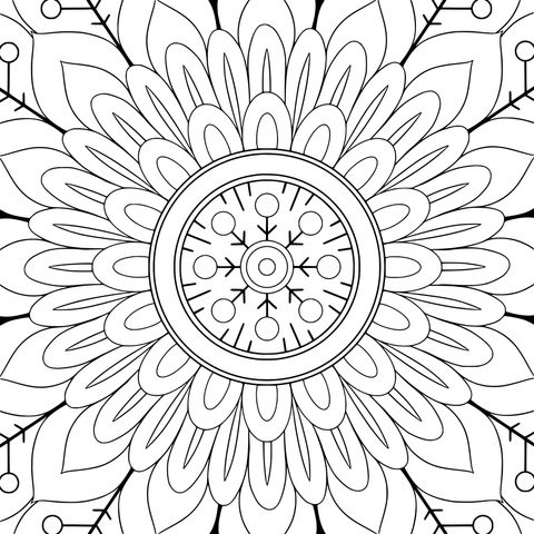 Lindo Página de Colorir Mandala