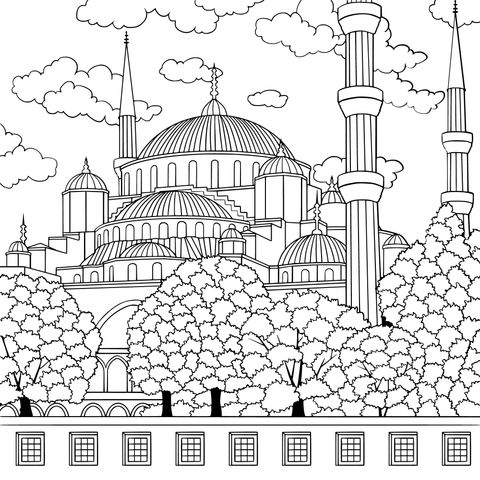 Hagia Sophia Coloring Page