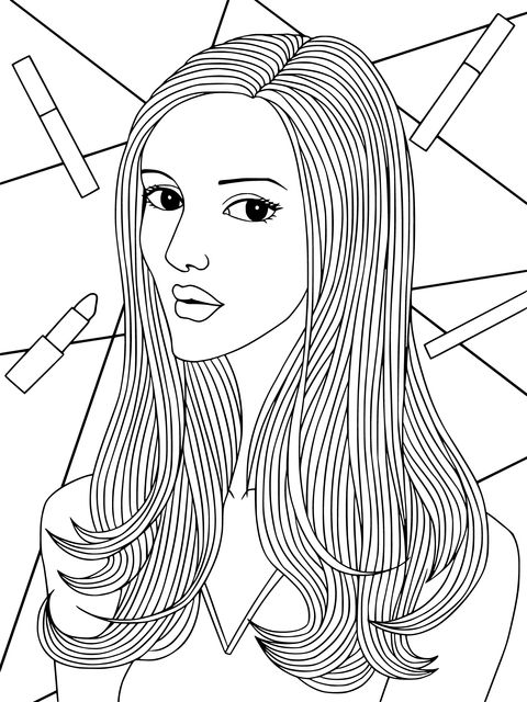 Fashionable Girl Coloring Page