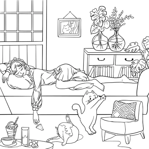 A Cozy Home - Napping Time