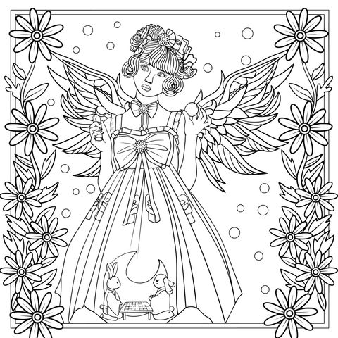 Flower - adorned Fairy with Wings