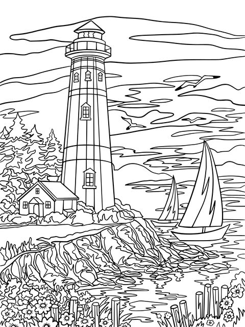 Coastal Lighthouse Landscape