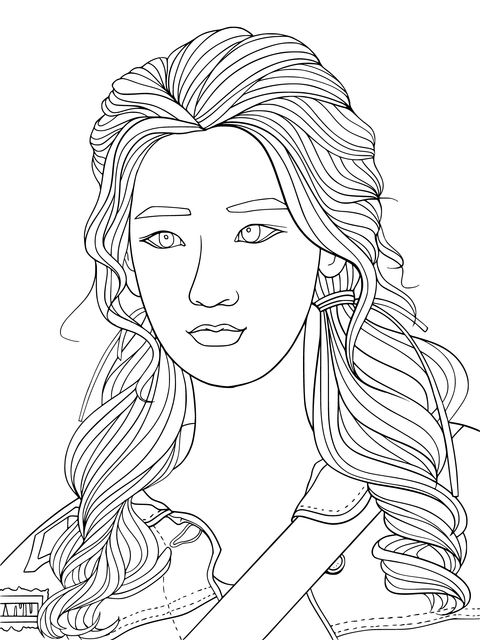 Fashionable Girl Coloring Page