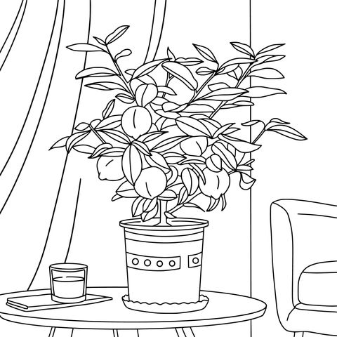 Lemon Potted Plant Indoors