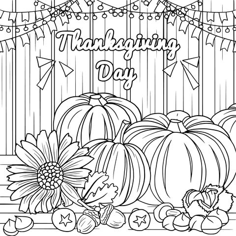 Thanksgiving - themed Coloring Page