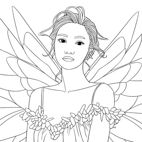 Dreamy Fairy Coloring Page