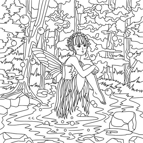 The Fairy in the Forest Pond