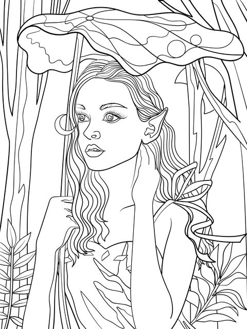 Enchanting Fairy - themed Coloring Page