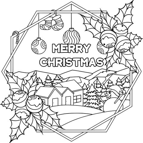 Christmas - themed Coloring Page