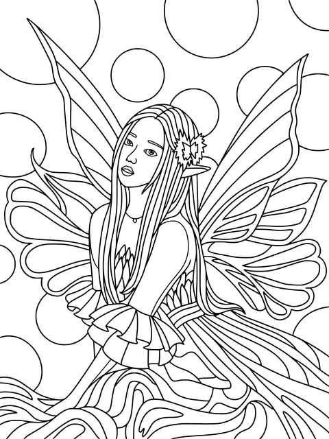 Enchanting Fairy Coloring Page